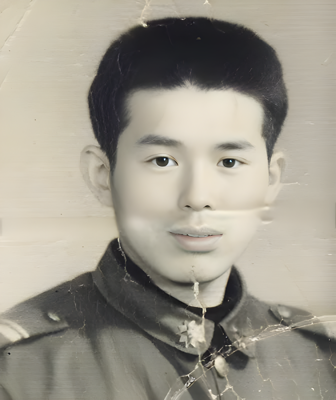Repaired Old Image with Object Removed (Outlined)